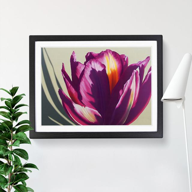 Flourishing Flower - Single Picture Frame Print 17 Stories Frame Colour: Black, Size: 34cm H x 46cm W x 2cm D on Productcaster.