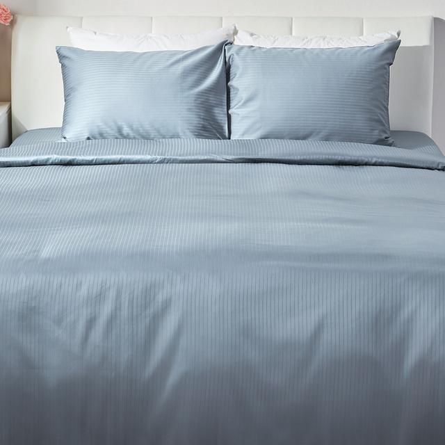 Cotton Duvet Cover Set with Pillowcases Deco Mex Co Srl Colour: Light Blue on Productcaster.