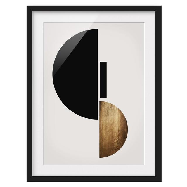 Geometric Semicircle I - Picture Frame Graphic Art Metro Lane Size: 55cm H x 40cm W x 2cm D, Frame Option: Black Framed on Productcaster.