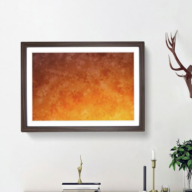 Birds in Flight During an Orange Sunrise - Picture Frame Painting Print East Urban Home Frame Option: Walnut Framed, Size: 62cm H x 87cm W x 2cm D on Productcaster.