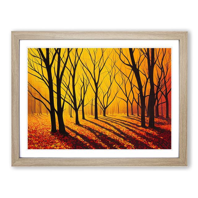 Head Turning Autumn Forest - Picture Frame Graphic Art Alpen Home Size: 25cm H x 34cm W x 2cm D, Frame Colour: Oak on Productcaster.