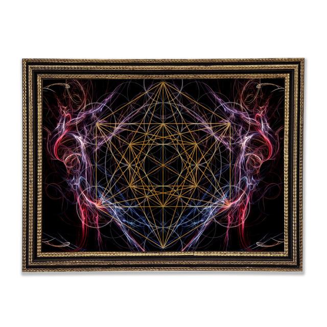 Metatrons Cube 2 Framed Print Ivy Bronx Size: 42cm H x 59.7cm W on Productcaster.