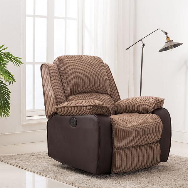 Trevon Upholstered Recliner Latitude Run Reclining Type: Electric, Upholstery Colour: Brown on Productcaster.