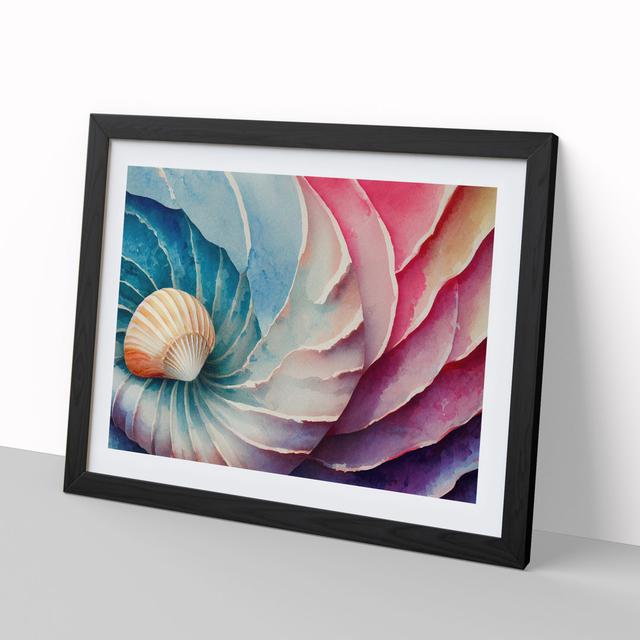 Seashell Vol.4 Abstract - Picture Frame Graphic Art 17 Stories Size: 34cm H x 46cm W x 2cm D, Frame Colour: Black on Productcaster.