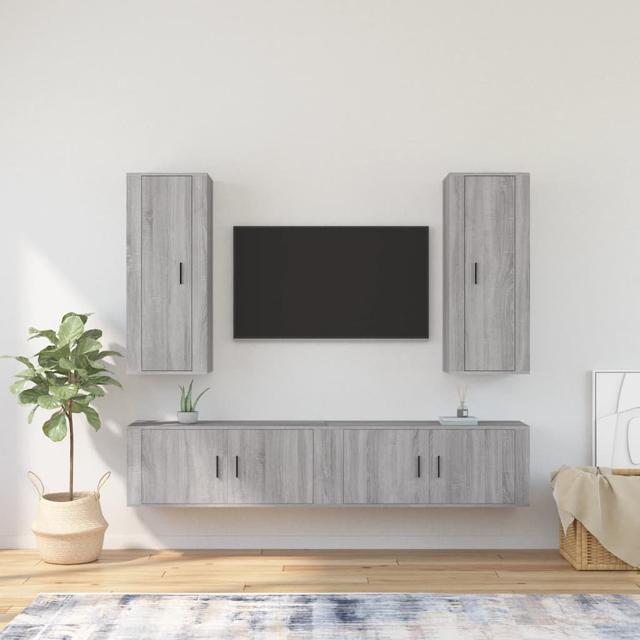 Ailanny TV Stand for TVs up to 88" (Set of 4) Brayden Studio Colour: Sonoma Grey on Productcaster.