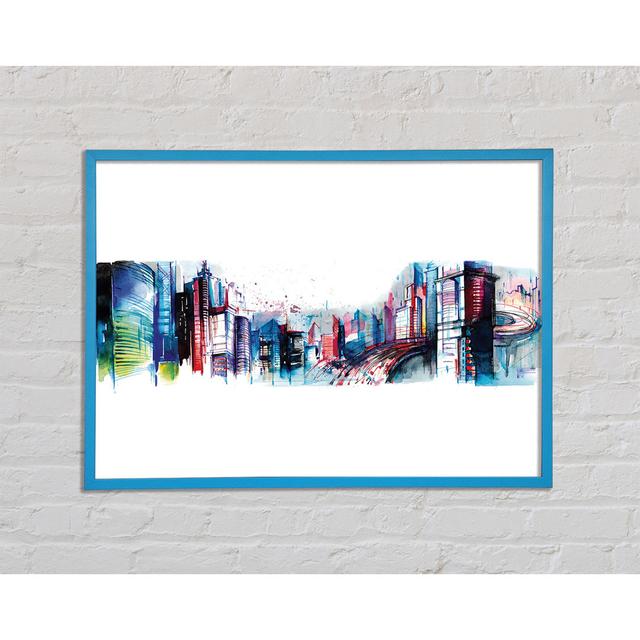 City Of Dreams - Print Brayden Studio Size: 42cm H x 59.7cm W x 2cm D, Format: Blue Framed Paper on Productcaster.