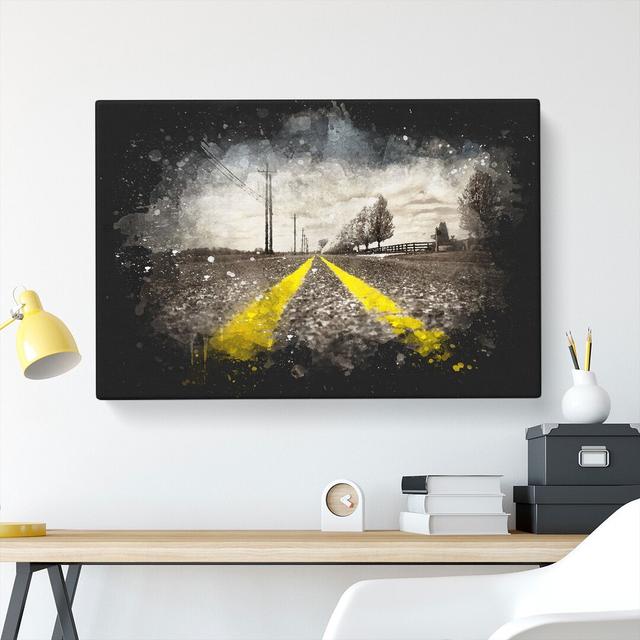 The Open Road Vol.4 Paint Splash - Wrapped Canvas Print East Urban Home Size: 50cm H x 76cm W x 3cm D on Productcaster.