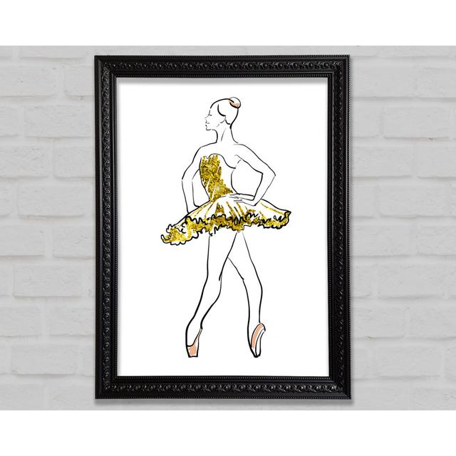 Golden Pink Ballerina 1 - Print Bright Star Size: 59.7cm H x 42cm W on Productcaster.