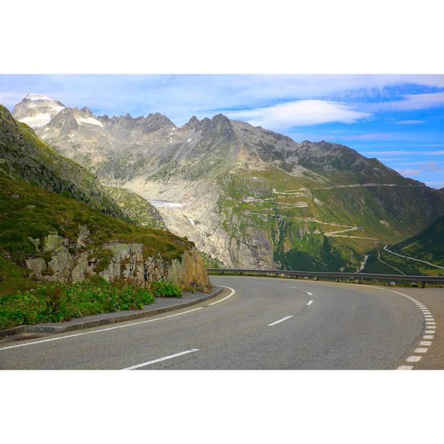 Furka Pass Alpine Landscape by Agustavop - No Frame Art Prints on Canvas Alpen Home Size: 81cm H x 122cm W on Productcaster.