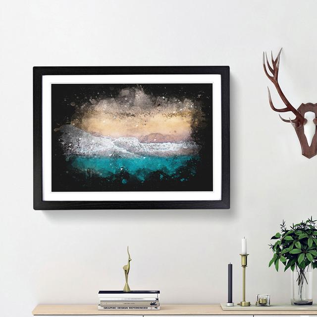 Walking upon a Beach in Corfu Greece - Picture Frame Graphic Art Print East Urban Home Frame Option: Black Framed, Size: 45cm H x 63cm W x 2cm D on Productcaster.