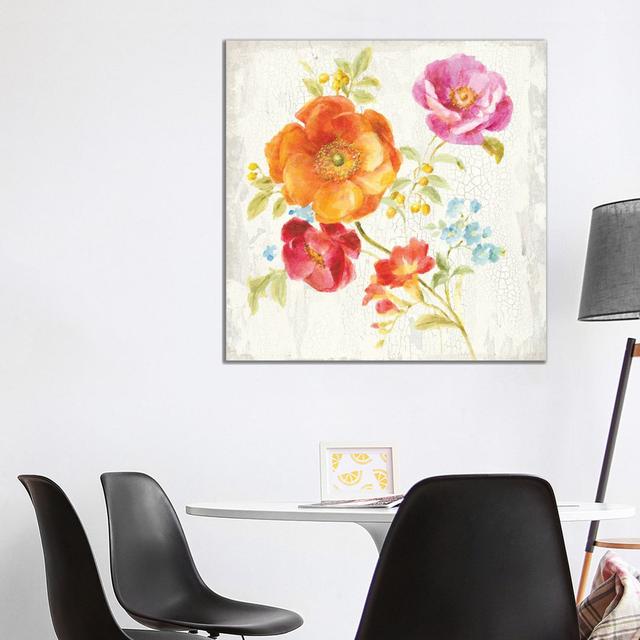 Full Bloom II by Danhui Nai - Wrapped Canvas Gallery-Wrapped Canvas Giclée ClassicLiving Size: 93.98cm H x 93.98cm W x 1.91cm D on Productcaster.