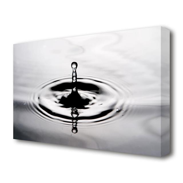 'Grey Water Splash' Graphic Art Print on Canvas East Urban Home Size: 81.3 cm H x 121.9 cm W on Productcaster.