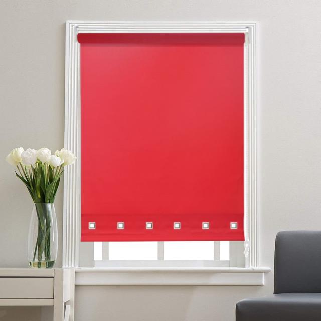 Sheer Roller Blind 17 Stories Size: 165 cm L x 90 cm W, Finish: Red on Productcaster.