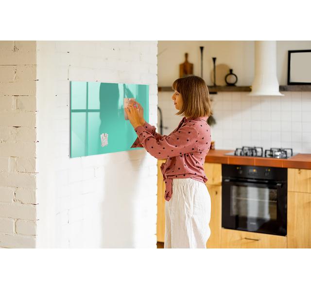 Magnetic Glass Dry Erase Board Ebern Designs Colour: Turquoise on Productcaster.