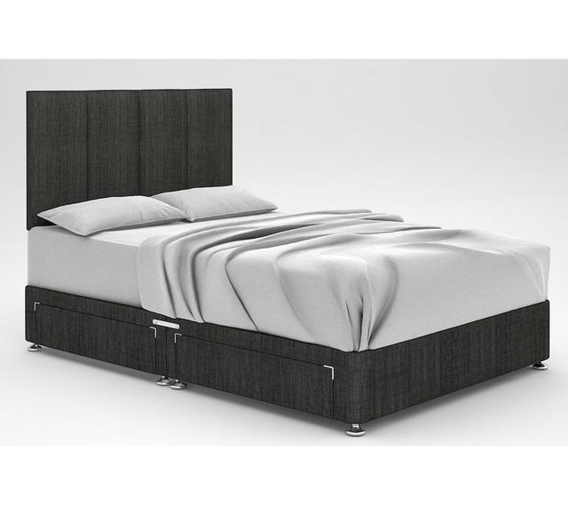 Bendooragh Divan Bed Base 17 Stories Size: King (5'), Colour: Charcoal, Storage Type: 2 Drawers Same Side on Productcaster.