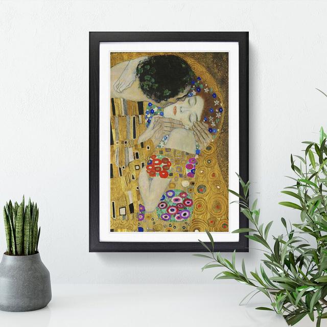 The Kiss Vol.3 by Gustav Klimt - Picture Frame Graphic Art East Urban Home Size: 90cm H x 65cm W x 2cm D, Frame Option: Black Framed on Productcaster.