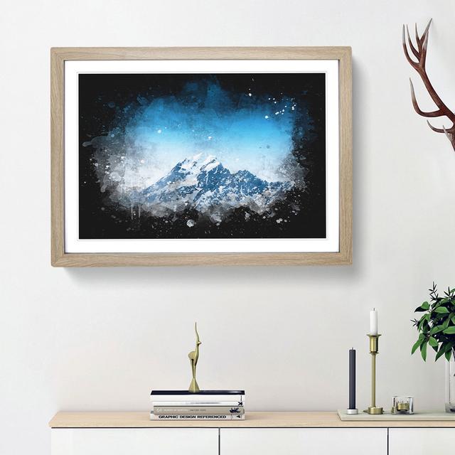 Snow Covered Aoraki Mount Cook - Picture Frame Graphic Art East Urban Home Frame Option: Oak Framed, Size: 33cm H x 45cm W x 2cm D on Productcaster.