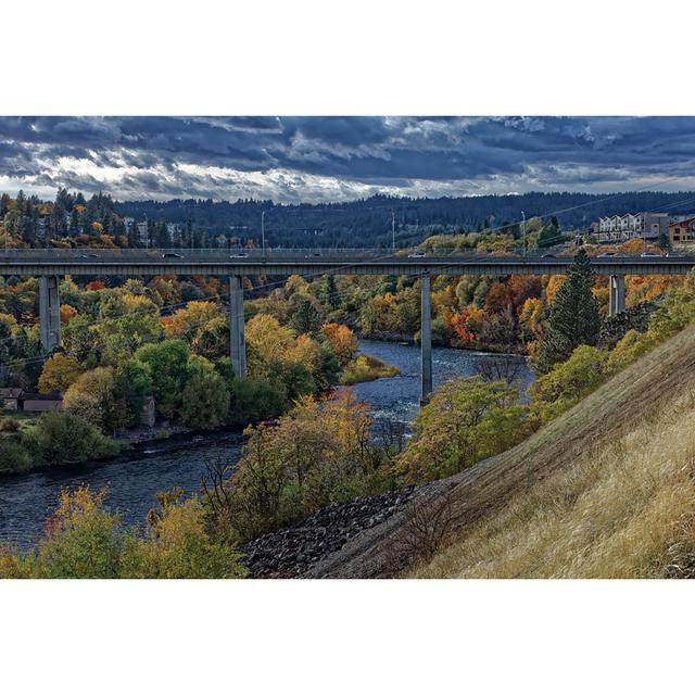 Spokane River by Thomas Kelly - Wrapped Canvas Photograph 17 Stories Size: 51cm H x 76cm W on Productcaster.