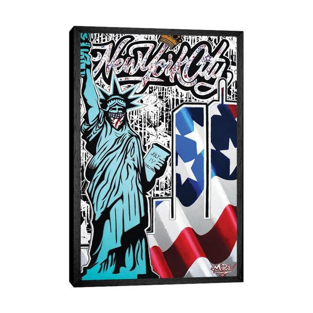 Twin Towers X Liberty NYC Happy Larry Size: 66.04cm H x 45.72cm W x 3.81cm D, Format: Black Framed on Productcaster.