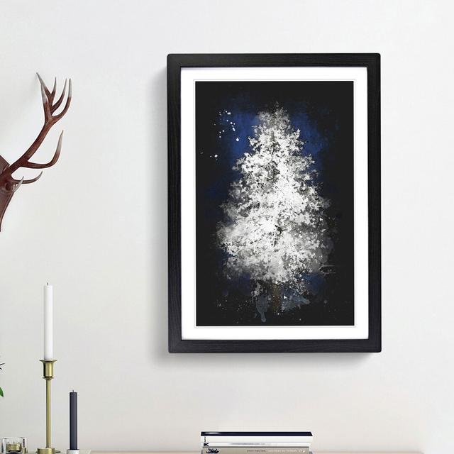 Tree at Winter - Picture Frame Graphic Art Print East Urban Home Size: 63cm H x 45cm W x 2cm D, Frame Option: Black Framed on Productcaster.