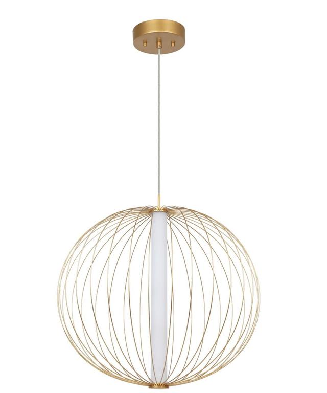 Bohs 1 - Light Globe LED Pendant 17 Stories Finish: Gold, Size: 200cm H x 60cm W x 60cm D on Productcaster.