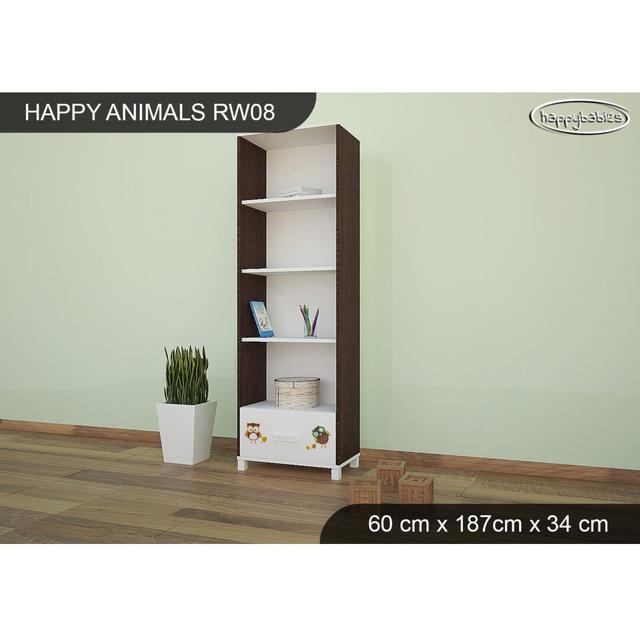 187cm H X 60cm W Cube Unit Kids Bookcase Happy Babies Colour: Wenge Chestnut on Productcaster.