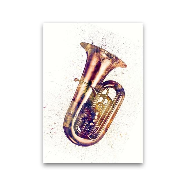 Tuba Music by Michael Tompsett - Graphic Art Ebern Designs Size: 84cm H x 60cm W x 1cm D, Format: Unframed on Productcaster.