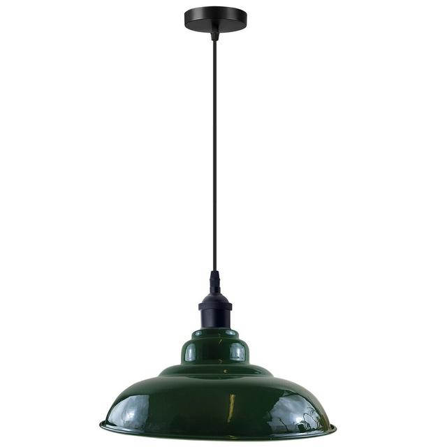 Nermal 1-Light Dome Cone Pendant Borough Wharf Shade Colour: Green on Productcaster.