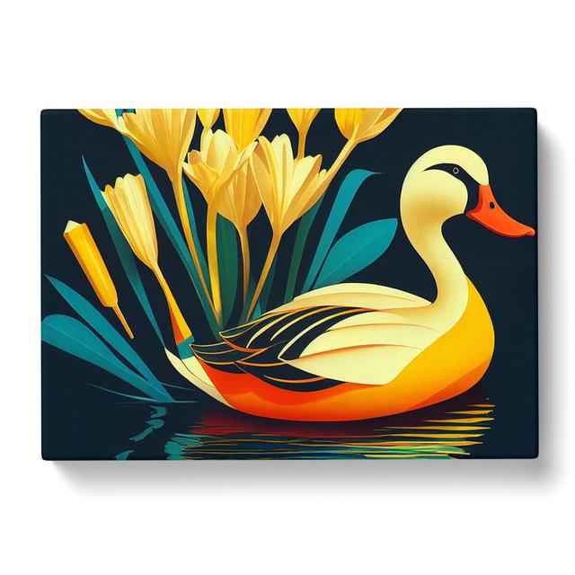 Duck Deco - Wrapped Canvas Graphic Art Brambly Cottage Size: 40cm H x 60cm W x 3cm D on Productcaster.