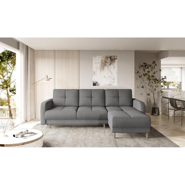 Ecksofa Cholet Brayden Studio Polsterfarbe: Silbergrau on Productcaster.