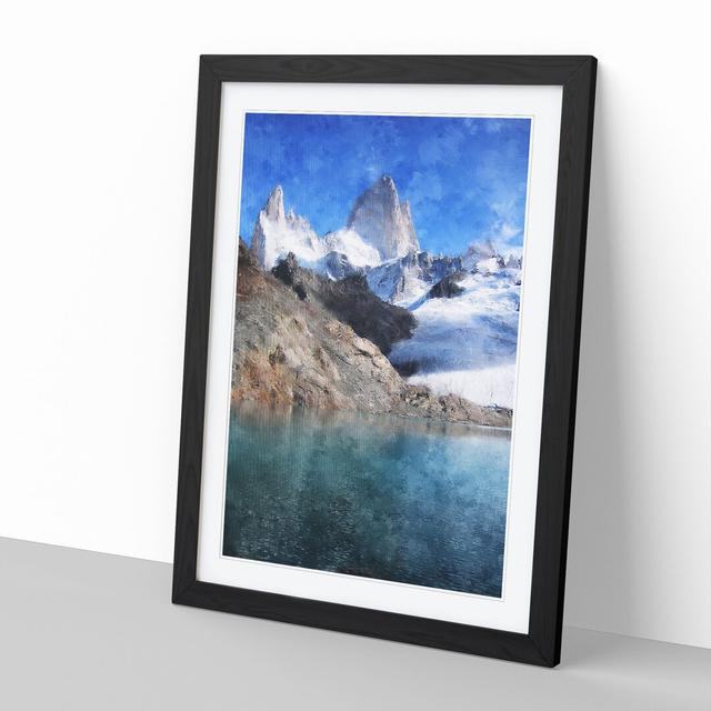 Glacier in Argentina - Picture Frame Painting East Urban Home Frame Option: Black Framed, Size: 65cm H x 48cm W x 2cm D on Productcaster.