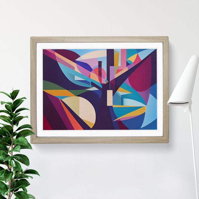 Overwhelming Abstract - Single Picture Frame Print Metro Lane Size: 34cm H x 46cm W x 2cm D, Frame Colour: Oak on Productcaster.