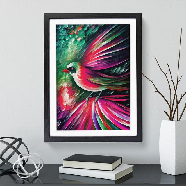 Bird Portrait No.2 - Picture Frame Graphic Art Marlow Home Co. Frame Colour: Black, Size: 64cm H x 46cm W x 2cm D on Productcaster.