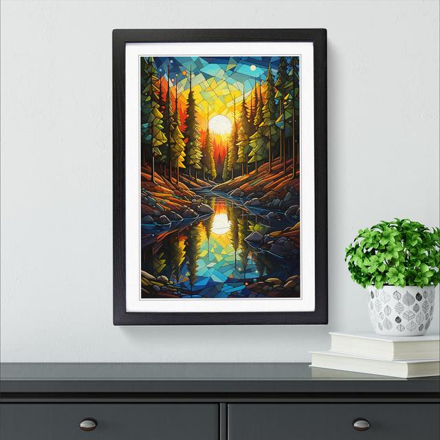 Forest Futurism Alpen Home Format: Black Framed, Size: 34cm H x 25cm W on Productcaster.