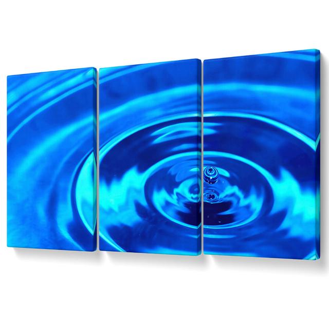 Droplet In The Centre Canvas 3 Panel Set Ivy Bronx Size: 50.8cm H x 106.6cm W on Productcaster.