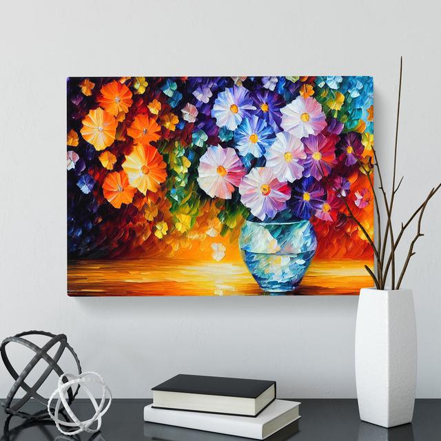 Assorted Flowers Painting Vol.1 Abstract - Wrapped Canvas Graphic Art Marlow Home Co. Size: 50cm H x 76cm W x 3cm D on Productcaster.