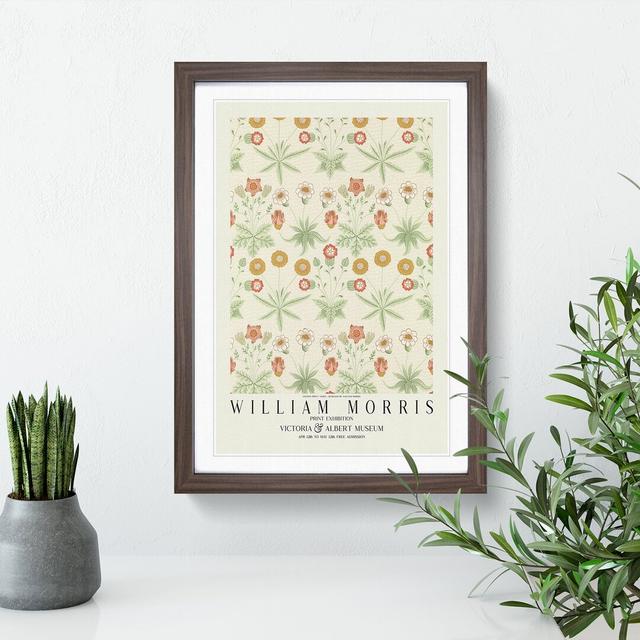 Daisy with Border by William Morris - Picture Frame Painting East Urban Home Size: 65cm H x 48cm W x 2cm D, Frame Option: Walnut Framed on Productcaster.