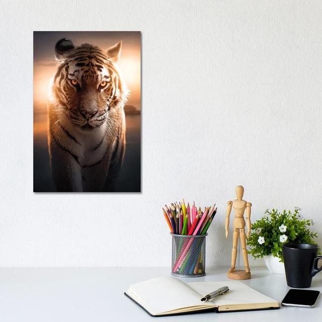 The Glowing Tiger by Zenja Gammer - Photograph Print on Canvas World Menagerie Format: Wrapped Canvas, Size: 30.48cm H x 20.32cm W x 1.91cm D on Productcaster.