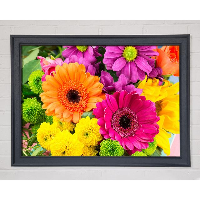 Gerbera Flower Mix - Single Picture Frame Art Prints Ebern Designs Size: 21cm H x 29.7cm W x 1.5cm D on Productcaster.