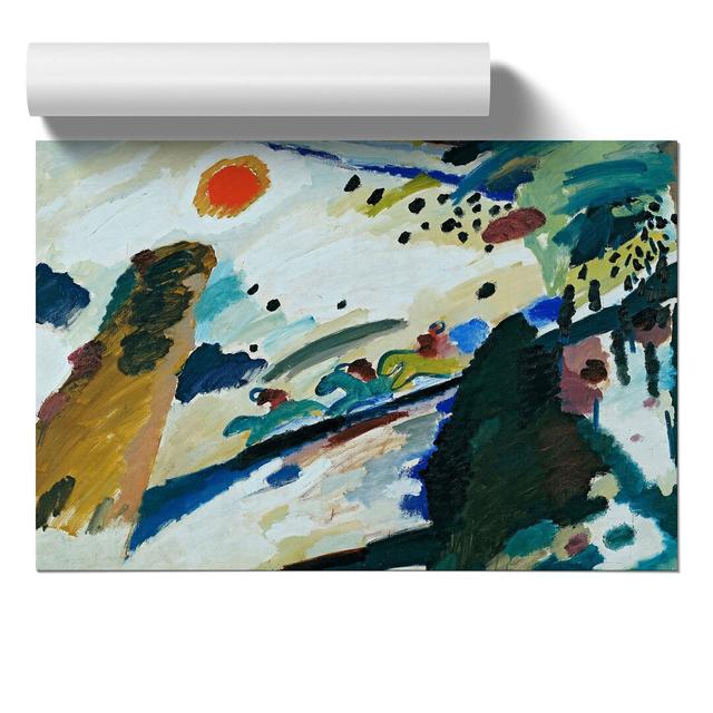 Romantic Landscape by Wassily Kandinsky - Unframed Painting East Urban Home Size: 42cm H x 59cm W x 0.1cm D on Productcaster.