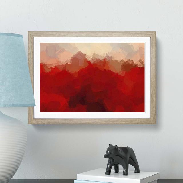 Rising Flames in Abstract - Picture Frame Painting Print East Urban Home Frame Option: Oak, Size: 50cm H x 76cm W x 2cm D on Productcaster.