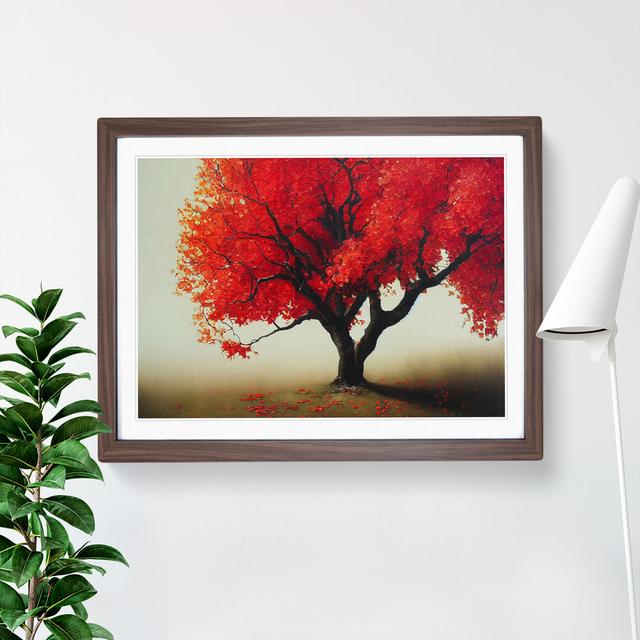 Astounding Apple Tree - Single Picture Frame Print Marlow Home Co. Frame Colour: Brown, Size: 46cm H x 64cm W on Productcaster.