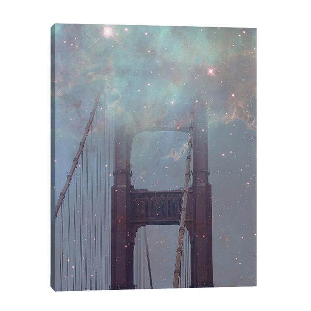 Starry SF by Ashley Davis - Wrapped Canvas Print East Urban Home Size: 81cm H x 61cm W x 4cm D on Productcaster.