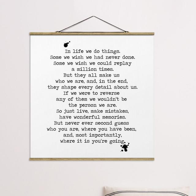 In Life We Do Things - Typography Print Maturi Size: 80cm H x 80cm W x 0.3cm D on Productcaster.