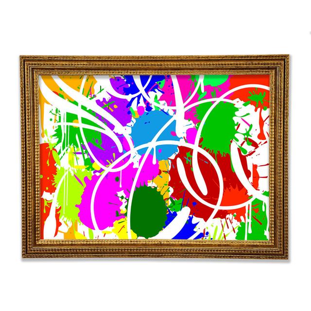 Vibrant Paint Bomb - Single Picture Frame Art Prints Bright Star Size: 42cm H x 59.7cm W on Productcaster.