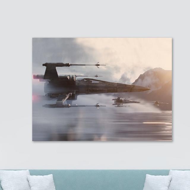 X-Wing Star Wars Over Water - Wrapped Canvas Print Star Wars Size: 20.5cm H x 30.5cm W x 3.8cm D on Productcaster.