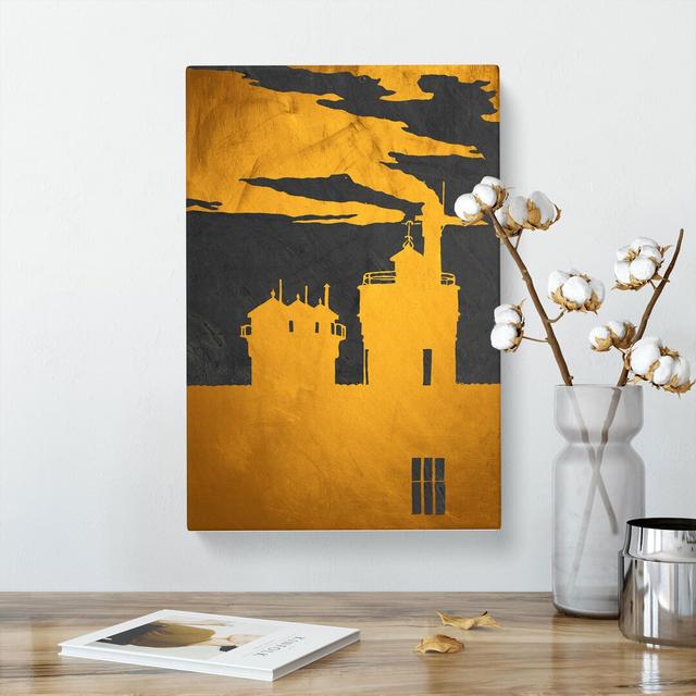 Sunset Skyline - Wrapped Canvas Print East Urban Home Size: 91cm H x 60cm W x 3cm D on Productcaster.