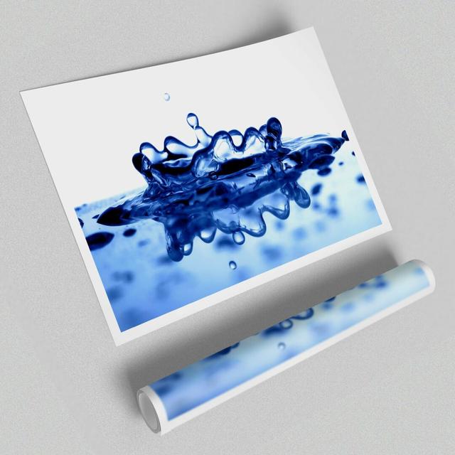 A Drop of Juice Blue - Unframed Graphic Art Print on Paper East Urban Home Size: 59.4 cm H x 84.1 cm W on Productcaster.