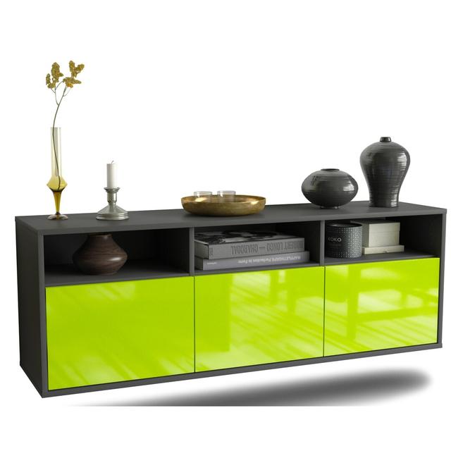 Cartland TV Stand Ebern Designs Colour: High Gloss Green on Productcaster.