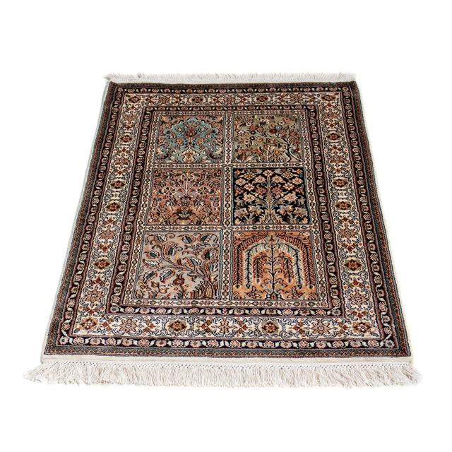 Ajus Abstract Handmade Hand-Knotted Rectangle: 94' X 61' Multicolor Area Rug Latitude Vive on Productcaster.